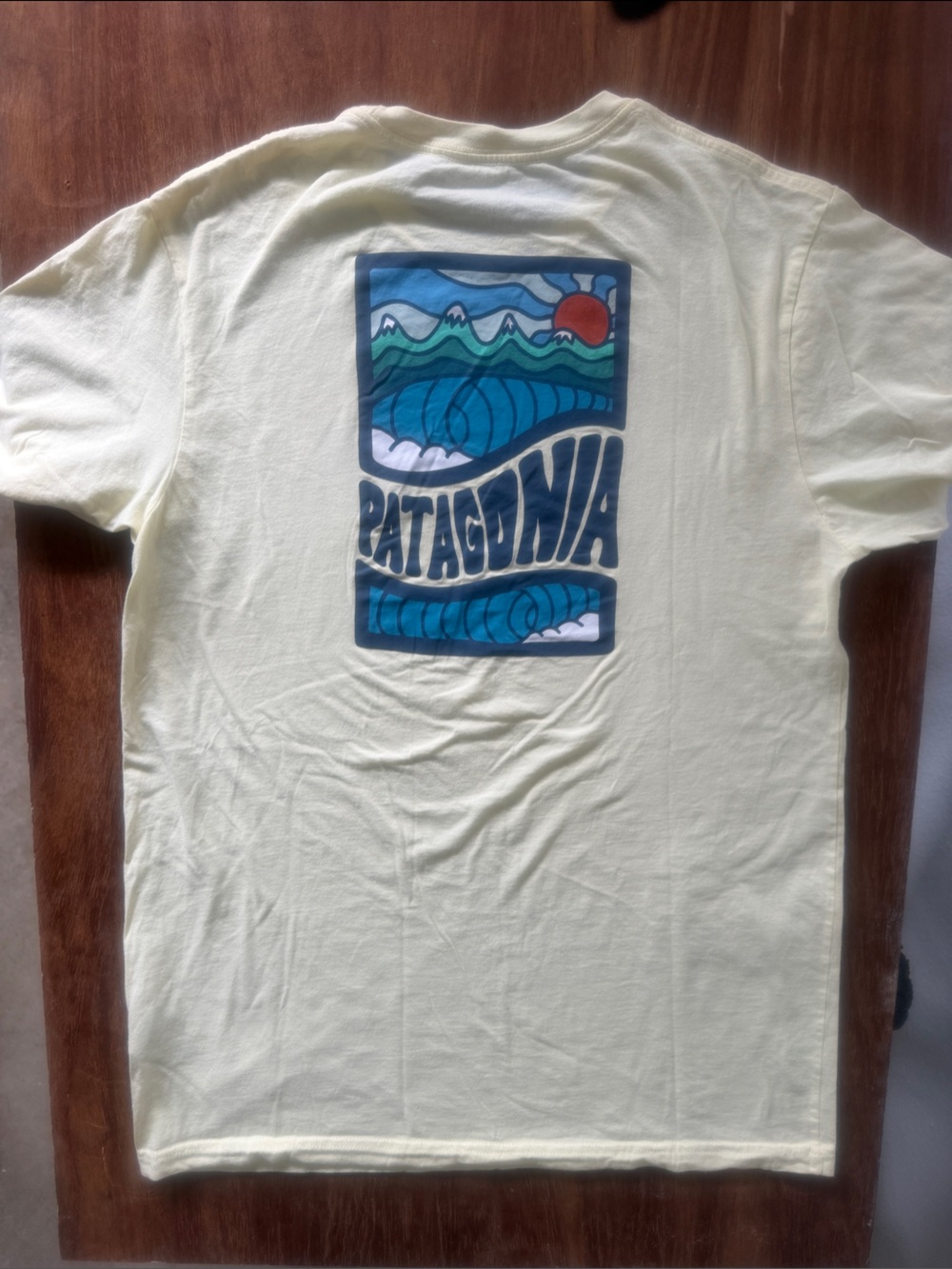 Patagonia Wave Print T-Shirt in Cream